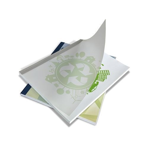 Navy eco linen thermal binding cover with paper front